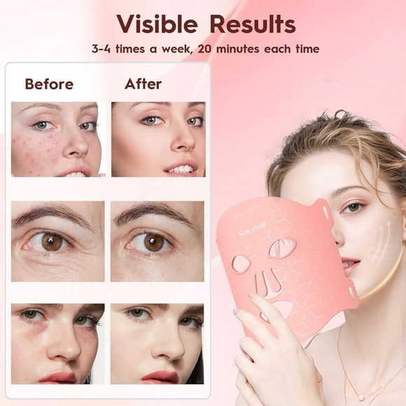 Pink LED Skincare Mask - Picture 3 of 4